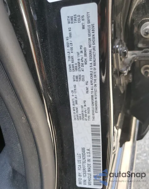 2020 Ram 1500 Big Horn/Lone Star z USA, uszkodzony, nr VIN 1C6SRFFT6LN393486